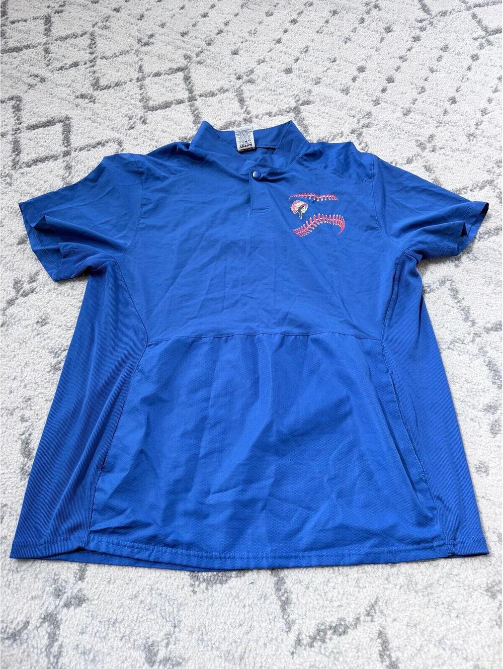 Alleson Athletic Blue Baseball Pullover Jersey